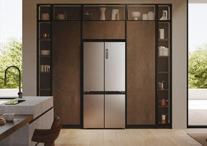 Haier HCR3818ENMM CUBE 83 SERIE 3 Frigorifero congelatore / 4 porte con frontale in acciaio inox/Total No Frost/Inverter Compressore/XL-Slim-Line Air Surround