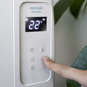 Cecotec Emettitore Termico ReadyWarm 2500 Thermal Black. 12 Elementi e 1800 W, Display LCD, Telecomando a distanza, timer, selezione della temperatura, copertura di 25 m² (12 Moduli, Bianco)