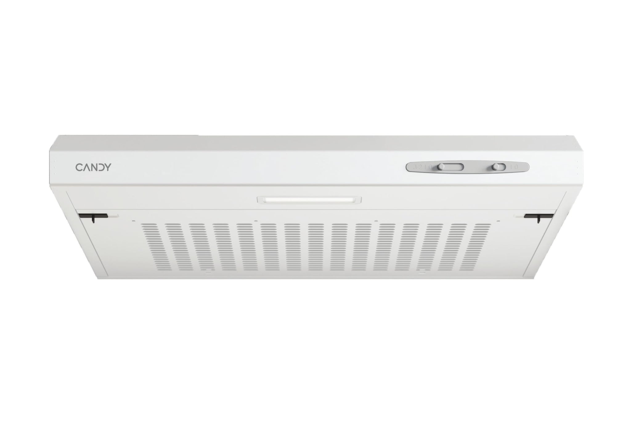 Candy CFT610/4W, Cappa aspirante 60 CM, 3 Livelli di Potenza, 87,5 W, 208 M3/H, Filtri al Carbonio, Pannello Alluminio Antigasso, Illuminazione a LED, 55/71 Db, Classe C, Bianco