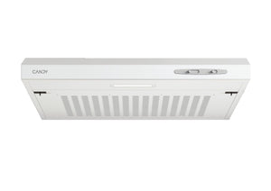 Candy CFT610/4W, Cappa aspirante 60 CM, 3 Livelli di Potenza, 87,5 W, 208 M3/H, Filtri al Carbonio, Pannello Alluminio Antigasso, Illuminazione a LED, 55/71 Db, Classe C, Bianco