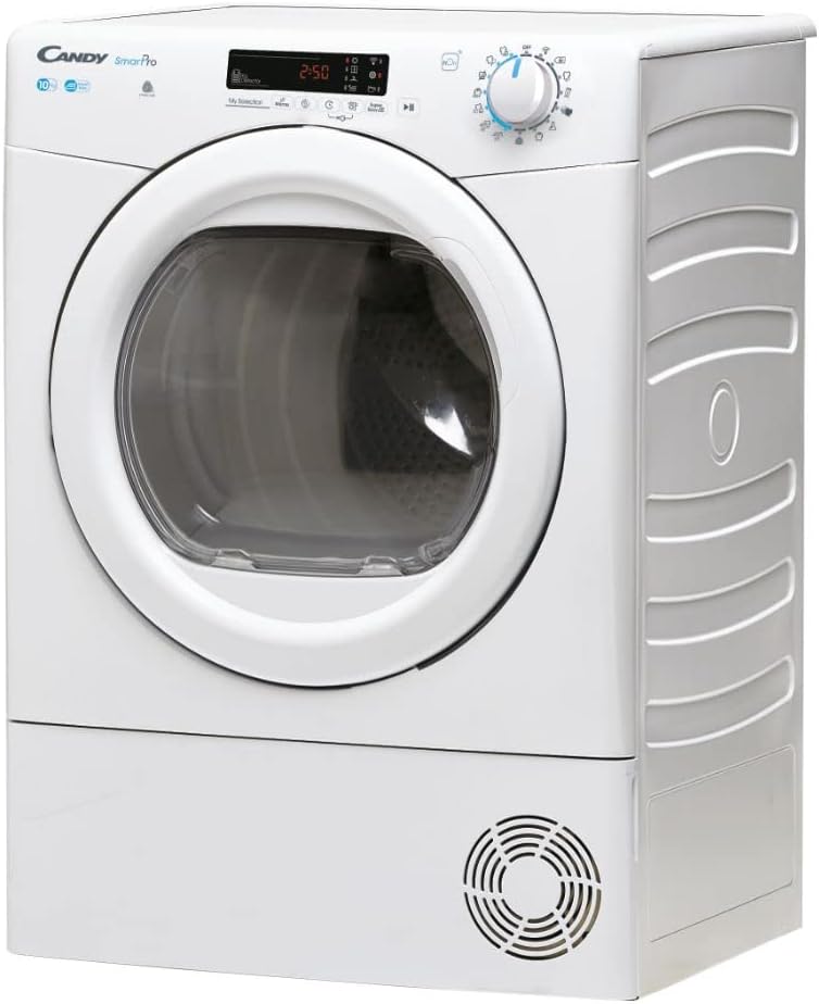 Candy Smart Pro Asciugatrice 10 Kg a Condensazione, Libera Installazione, Classe B, Connessione Wi-Fi + BLE, Controllo da App, Programma Stiro Facile, 59,6 x 58,5 x 85 cm, Bianca - CSOE C10DG-S