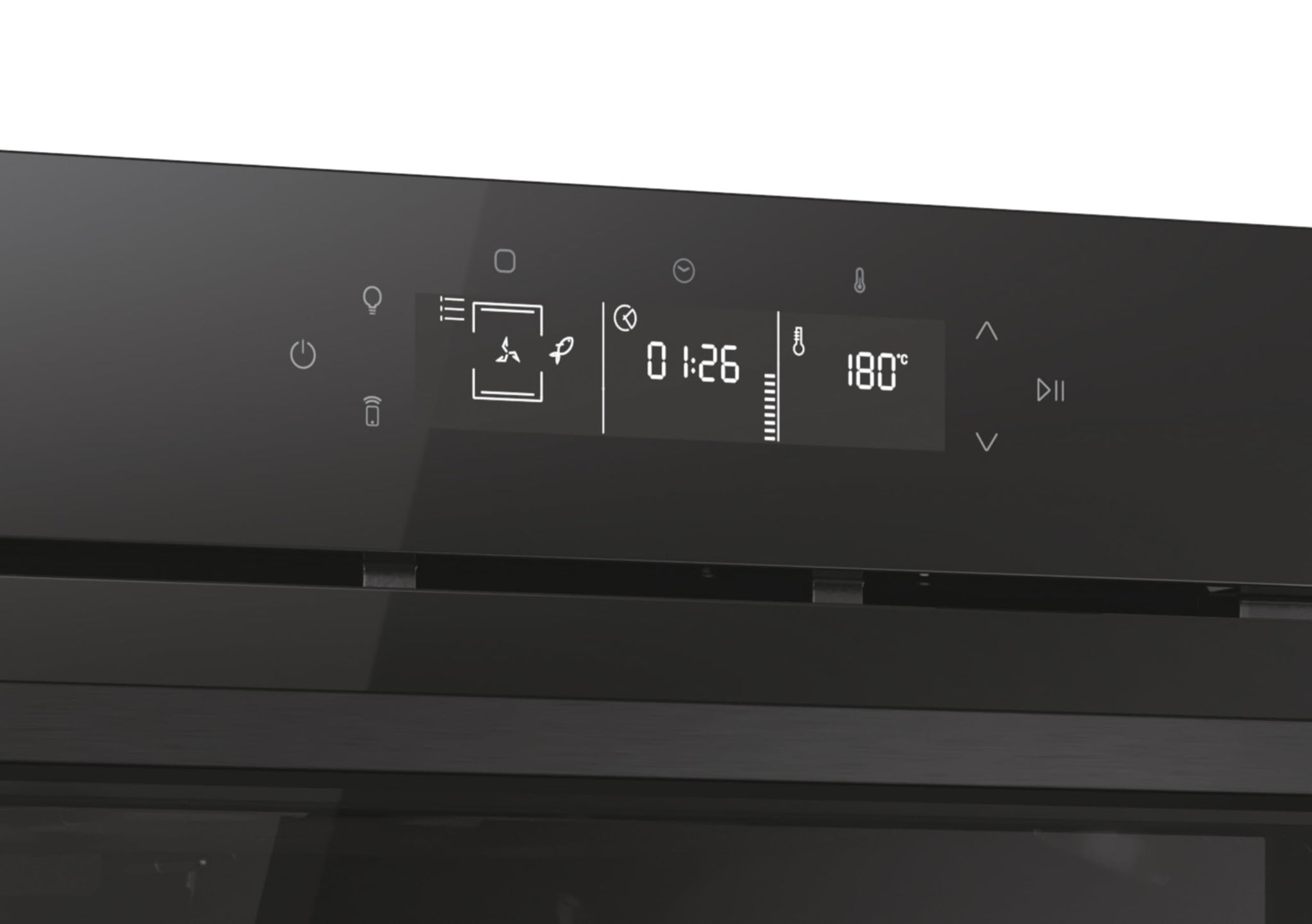 CANDY CA6 N5G3YTB Forno multifunzione da incasso, pirolisi, calore pulsato, classe A++, 78 litri, connettività Wi-Fi, 2 lecchefritte + 2 griglie + 1 coppia di guide telescopiche, chiusura morbida