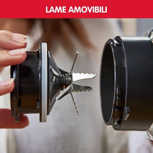Moulinex LM811D PerfectMix + Blender Frullatore Tritatutto Elettrico, Tecnologia Powelix, Multifunzione, 1200W, Capacità totale 2L (utile 1.5L), 3 Programmi, Vaso in Vetro Termoresistente