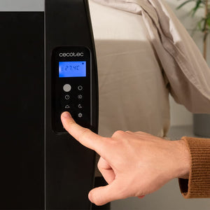 Cecotec Emettitore Termico ReadyWarm 2500 Thermal Black. 12 Elementi e 1800 W, Display LCD, Telecomando a distanza, timer, selezione della temperatura, copertura di 25 m² (12 Moduli, Bianco)