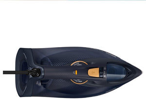 Philips Azur Serie 7000 Ferro da stiro a vapore - 3000 W, Vapore Continuo 55g/min, Colpo vapore da 250 g, vapore verticale, piastra SteamGlide Elite, Blu/Giallo (DST7060/20)