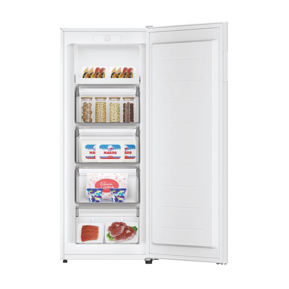Candy CUQS513EW - Congelatore Verticale, 163 litri, congelamento 7,5kg/24h, Classe energetica E