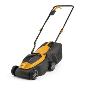 Stiga Tagliaerba a Batteria Collector 136e Kit, Per Giardini Fino a 250 m², Larghezza Taglio 34 cm, Batteria ePower da 20 V (2 x 2 Ah), 550 W, 2 Batterie e Caricatore Inclusi, giallo