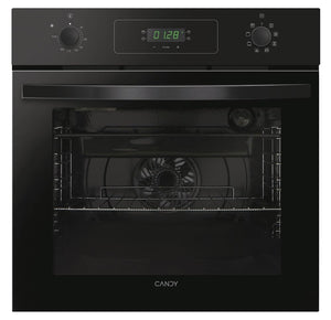 Candy Idea FIDCP N615 L, forno multifunzione, 65 l, 1 vassoio e 1 griglia, ventilatore radiale, pulizia acquattiva, convezione + ventilatore, 8 funzioni, comandi push&pull, porta doppia vetro, nero