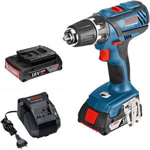 Bosch Professional Trapano-avvitatore a batteria GSR 18-2-LI,18V System, coppia di serraggio, max: 63/24 Nm, incl. 2 batterie da 2,0 Ah, caricabatteria GAL 18V-20, L-Case
