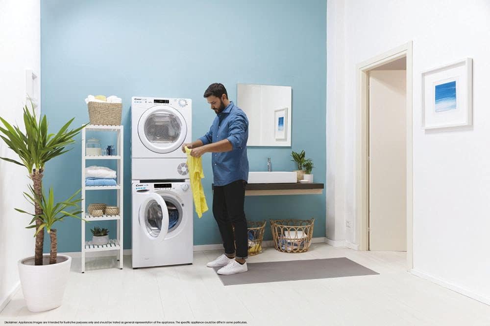 Candy Smart Pro Asciugatrice 10 Kg a Condensazione, Libera Installazione, Classe B, Connessione Wi-Fi + BLE, Controllo da App, Programma Stiro Facile, 59,6 x 58,5 x 85 cm, Bianca - CSOE C10DG-S