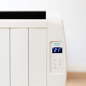 Cecotec Emettitore Termico ReadyWarm 2500 Thermal Black. 12 Elementi e 1800 W, Display LCD, Telecomando a distanza, timer, selezione della temperatura, copertura di 25 m² (12 Moduli, Bianco)