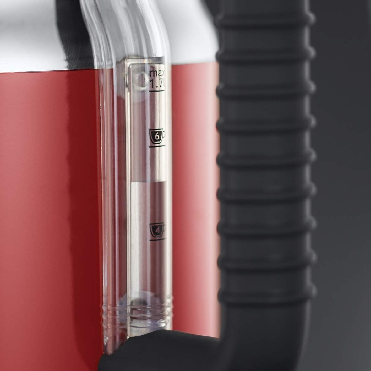 Russell Hobbs Bollitore Elettrico - 1,7 L, 2400 W - Acciaio Inox Color Rosso Lucido; Ebollizione Rapida; Display Temperatura Dell'Acqua, Indicatore Livello Dell'Acqua, Bollitore Retro 21670-70