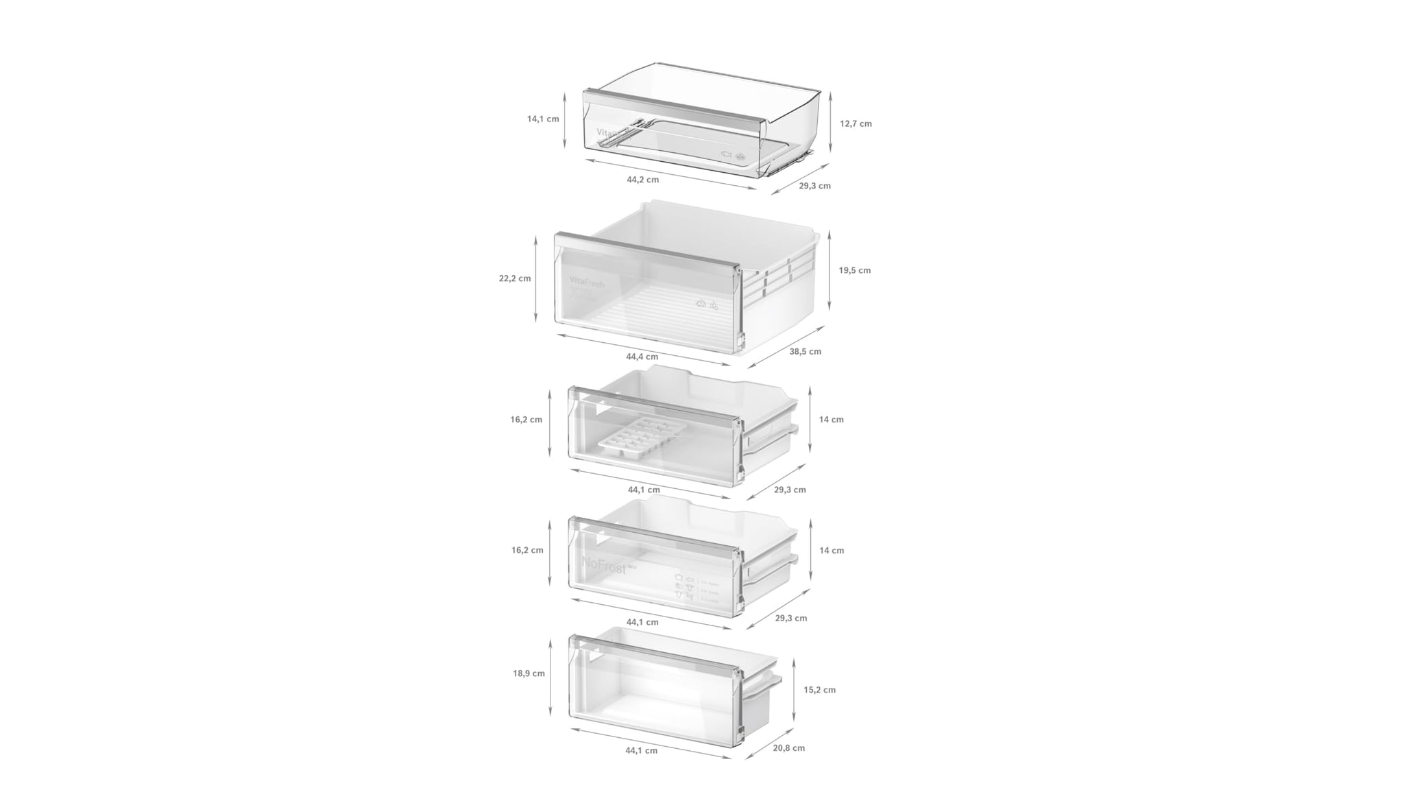Bosch KIN96VFD0 Serie 4 - Frigorifero da incasso, nicchia da 194 x 56 cm, raffreddamento da 215 l e congelamento da 75 l, volume di raffreddamento del 12% in più, non sbrinare, inserti per porte molto