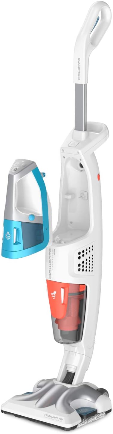Rowenta RY7757 Clean & Steam Revolution Aspirapolvere a Vapore, Lavapavimenti Multisuperficie, Aspira, Lava e Igienizza Insieme, Elimina Germi e Batteri, Serbatoio Amovibile, Senza Sacco