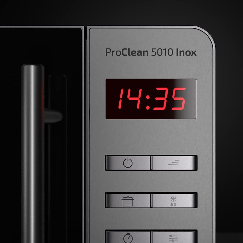 Cecotec Forno a Microonde Proclean 5010 Inox, 20L, Rivestimento Ready2Clean, 700 W, 5 livelli di potenza, Timer 60 min, display a LED, Inox