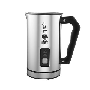 Bialetti Milk Frother Elettrico, Montalatte per Cappuccino, Capacità 150 ml Cappuccino o 300 ml Latte Caldo, Acciaio