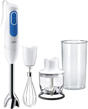 Braun MultiQuick3 MQ3025 Spaghetti, 5 ANNI DI ASSISTENZA, Minipimer Frullatore ad Immersione, Dotato di minitritatutto da 350ml, frusta a filo in acciaio inox e bicchiere graduato da 600ml, 700 watt