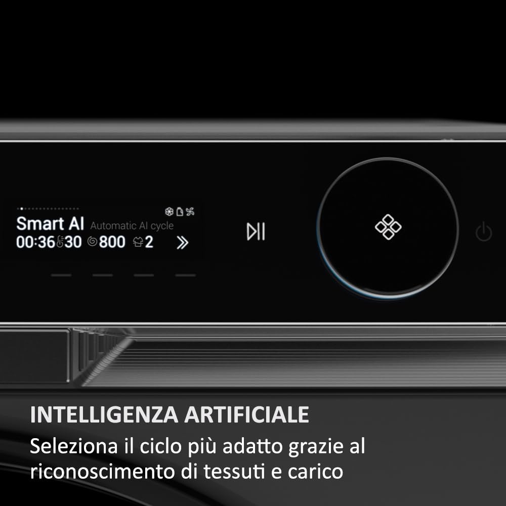 Haier X Serie 11, Lavatrice a carica frontale 10 KG, Libera Installazione, Classe A-20%, 1400 giri, Vapore, 16 programmi, Intelligenza Artificiale, Capacità XXL, 85x60x61 cm, Bianca - HW100-BD14397U1S