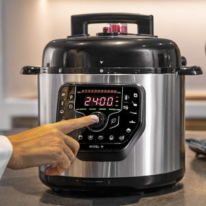 Cecotec Fornello Programmabile GM Modello H. 24 Ore, Capacità 6 Litri, Coperchio Pieghevole, Sistema Di Cottura Intelligente, 11 Temperature, 5 Pressioni, Temperatura Regolabile, Pressione Regolabile.