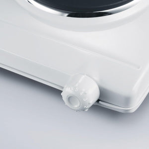 SEVERIN DK 1042 Fornello elettrico a due fuochi, Ø 18 cm x 1.500 W + Ø 15 cm x 1.000 W, Fondelli in ghisa indeformabili, Controllo in continuo della temp. con 2 termostati