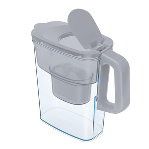 AQUAPHOR Compact Caraffa Filtrante per Acqua con 1 Cartucce MAXFOR+ 200L - 2,4L - Grigio