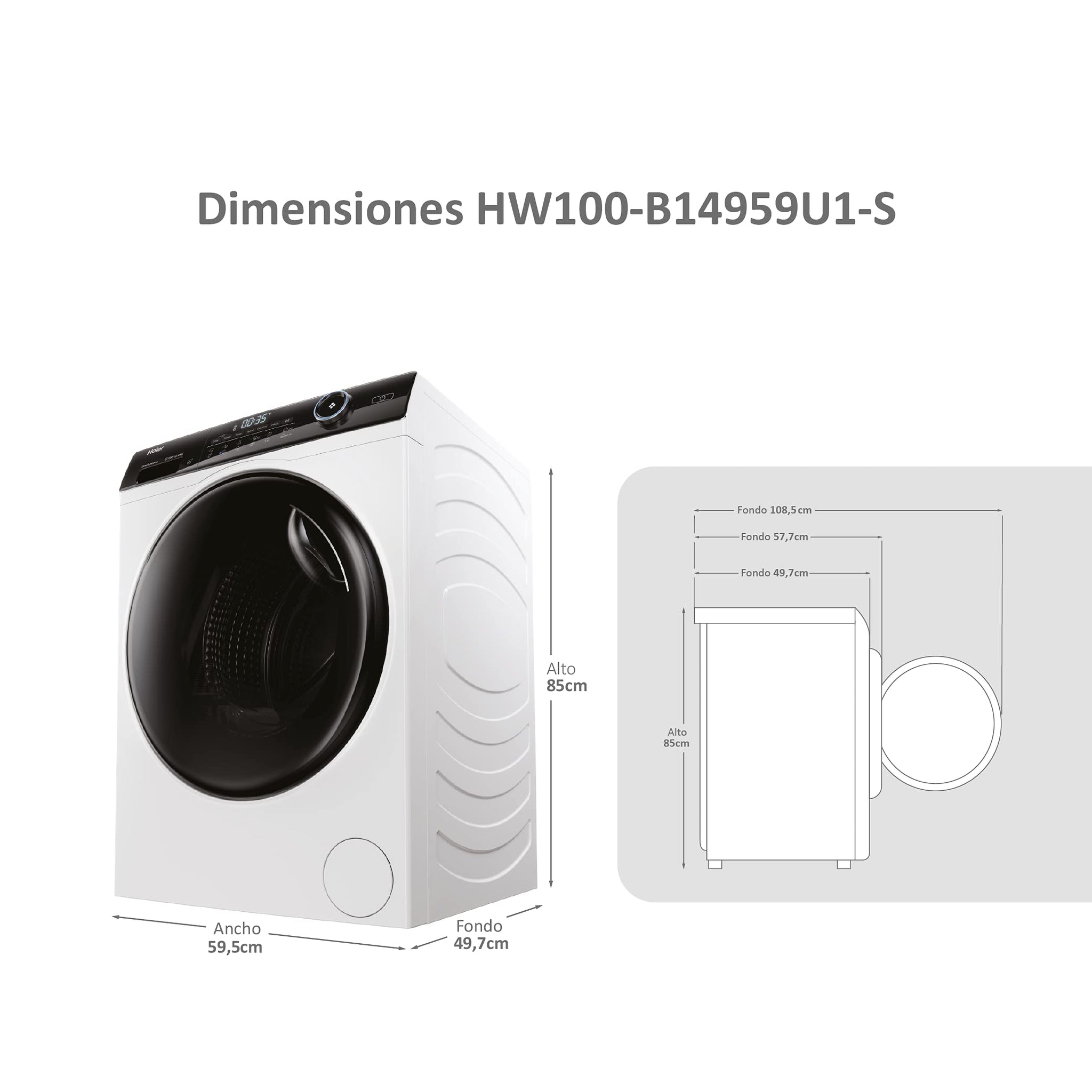 LAVADORA HW100-B14959U1-S HAIER