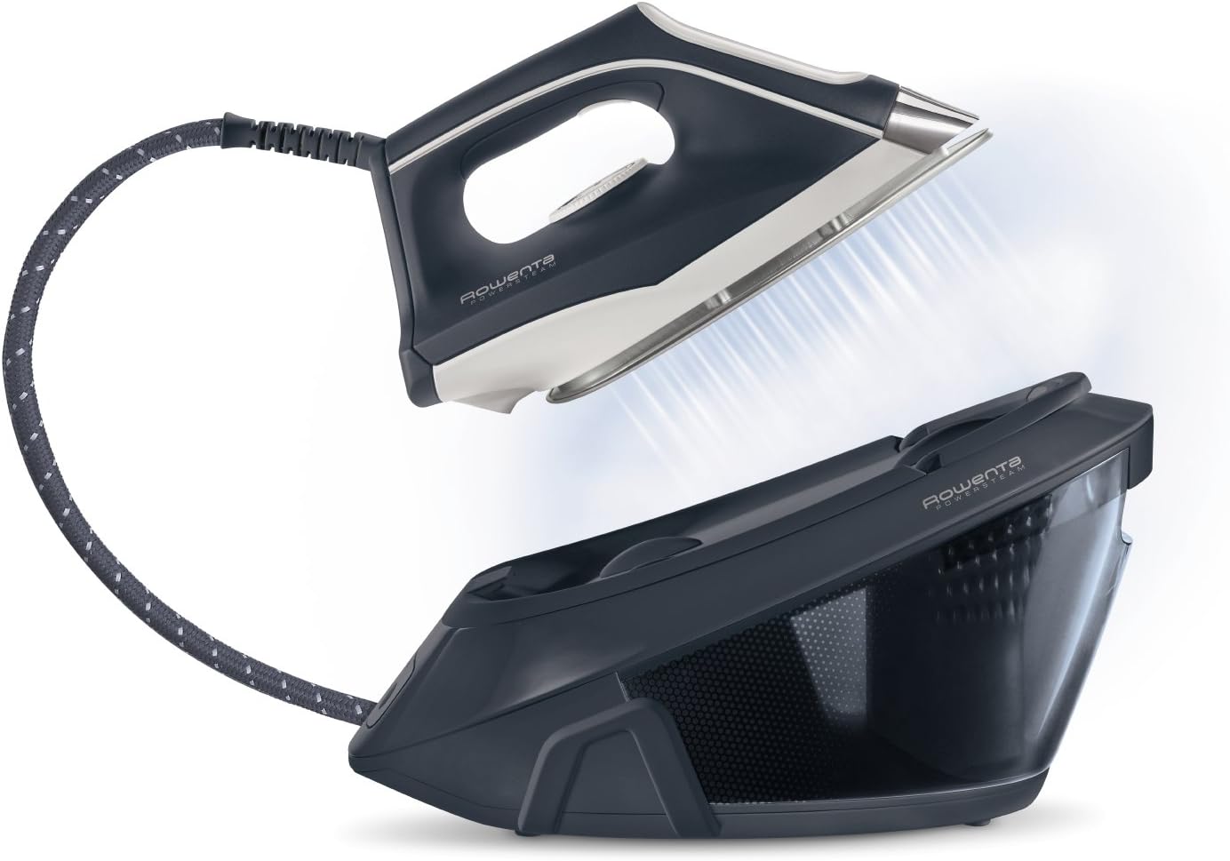 Rowenta VR8220 Powersteam Ferro da Stiro con Generatore di Vapore, Pressione Fino a 6.5 Bar, 2200W, 1.5 Litri, con Piastra in Acciaio Inox, Modalità Eco
