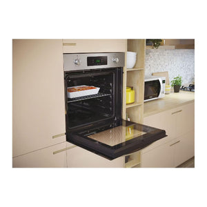Candy Idea FIDC X605, Forno multifunzione, 65L, 2400W, 1 Vassoio e 2 Griglie, Ventilatore Radiale, 9 Funzioni, Timer, Display touch, Porta Doppio Vetro Rimovibile, Inox e Nero