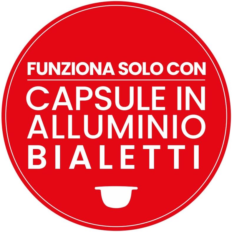 Bialetti Gioia, Macchina Caffè Espresso, Funziona esclusivamente con Capsule Bialetti, Nero