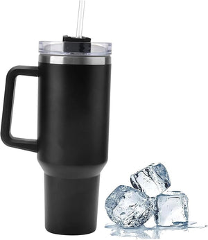 40oz 1200 ml Doppia Bottiglia per Vuoto in Acciaio Inossidabile Tazza Termica a Doppia Parete, Termica in Acciaio inox, con Cannucce Tgazza da Viaggio Tazza Termica per Auto Ufficio