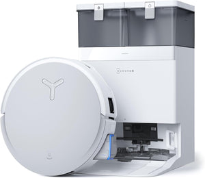 ECOVACS DEEBOT X8 OMNI Robot Aspirapolvere Lavapavimenti con Stazione Auto-Pulente, 18000Pa, Spazzola OZMO ROLLER Auto-Lavaggio Mocio Istantaneo con Acqua Calda a 75℃, Asciugatura Aria Calda, Bianco