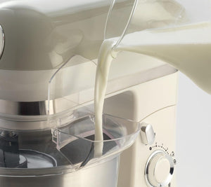 Ariete 1588 Impastatrice Planetaria - Pane, pizza e dolci - 7 Velocità - 3 Fruste - 5,5 Litri - Acciaio Inox - 2400 Watt - Linea Vintage - Beige