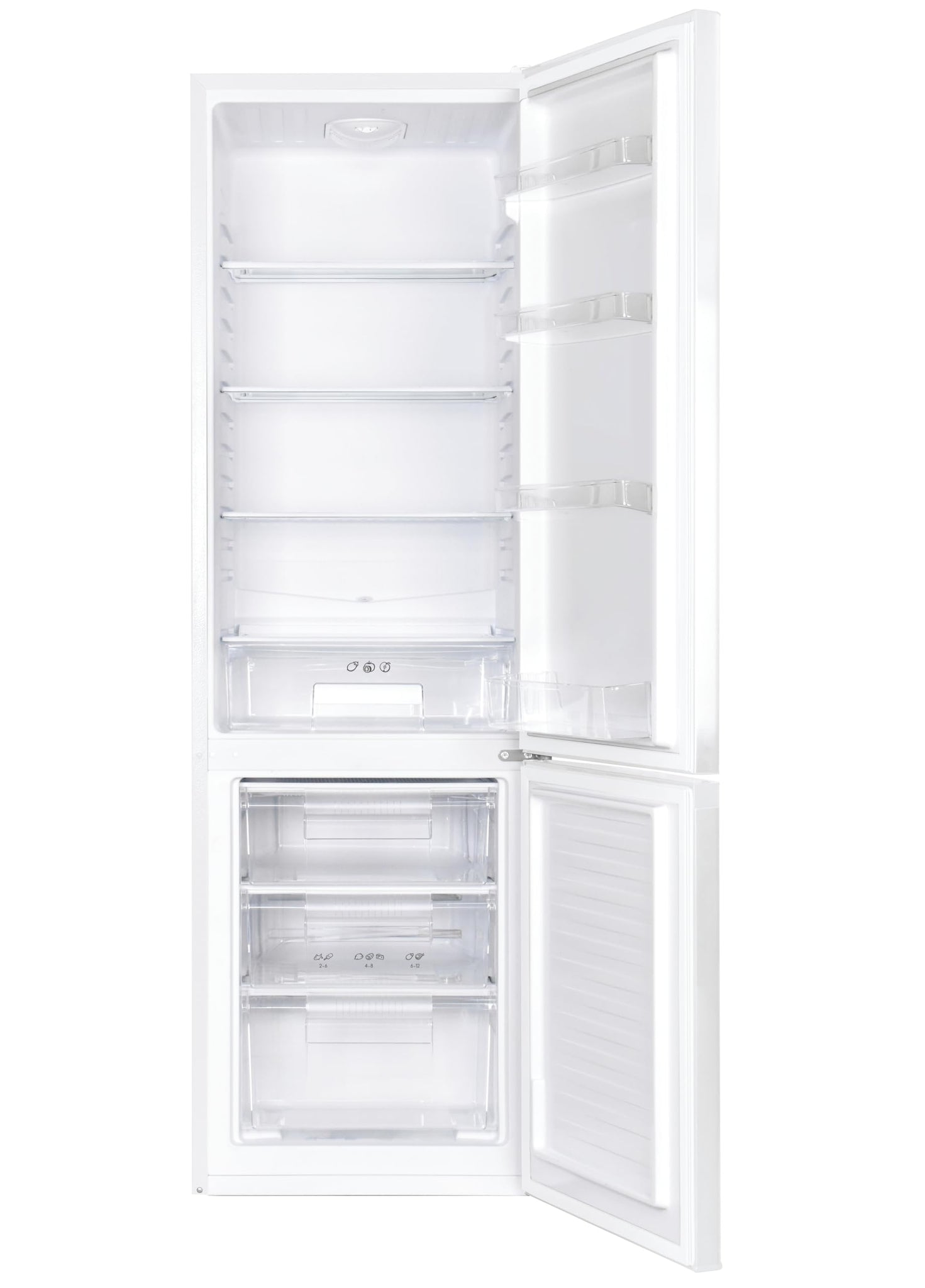 Candy CCG1S 518EW - Frigorifero Combinato, larghezza 55 cm, altezza 1,80 m, 252 l, cassetto verdure, controllo meccanico della temperatura, illuminazione LED, porta reversibile, 41 dB, bianco