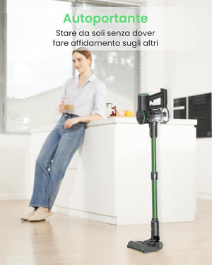 Vexilar V9PRO Aspirapolvere Senza Fili 40KPa Potente,Scopa Elettrica Senza Fili Potente 50minuti e display a LED,Scope elettriche,Aspirapolvere Portatile,Aspirapolvere per Pavimenti/Tappeti/Peli