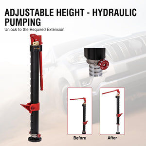 KATSU Farm Jack Heavy Duty 48" 1200 mm 3,5 Ton Capacità di Carico Offroad Martinetto Cricchetto ad Alto Sollevamento Cric Fuoristrada per ATV 4x4 Trattori Camion 161195