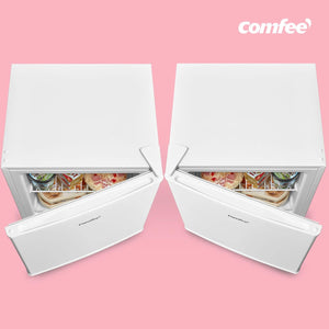 COMFEE' RCU40WH2(E) 31L Congelatore piccolo, Freezer piccolo con porta reversibile, Mini congelatore a 4 stelle, Silenzioso, Per Ufficio, Hotel, Casa, Bianco