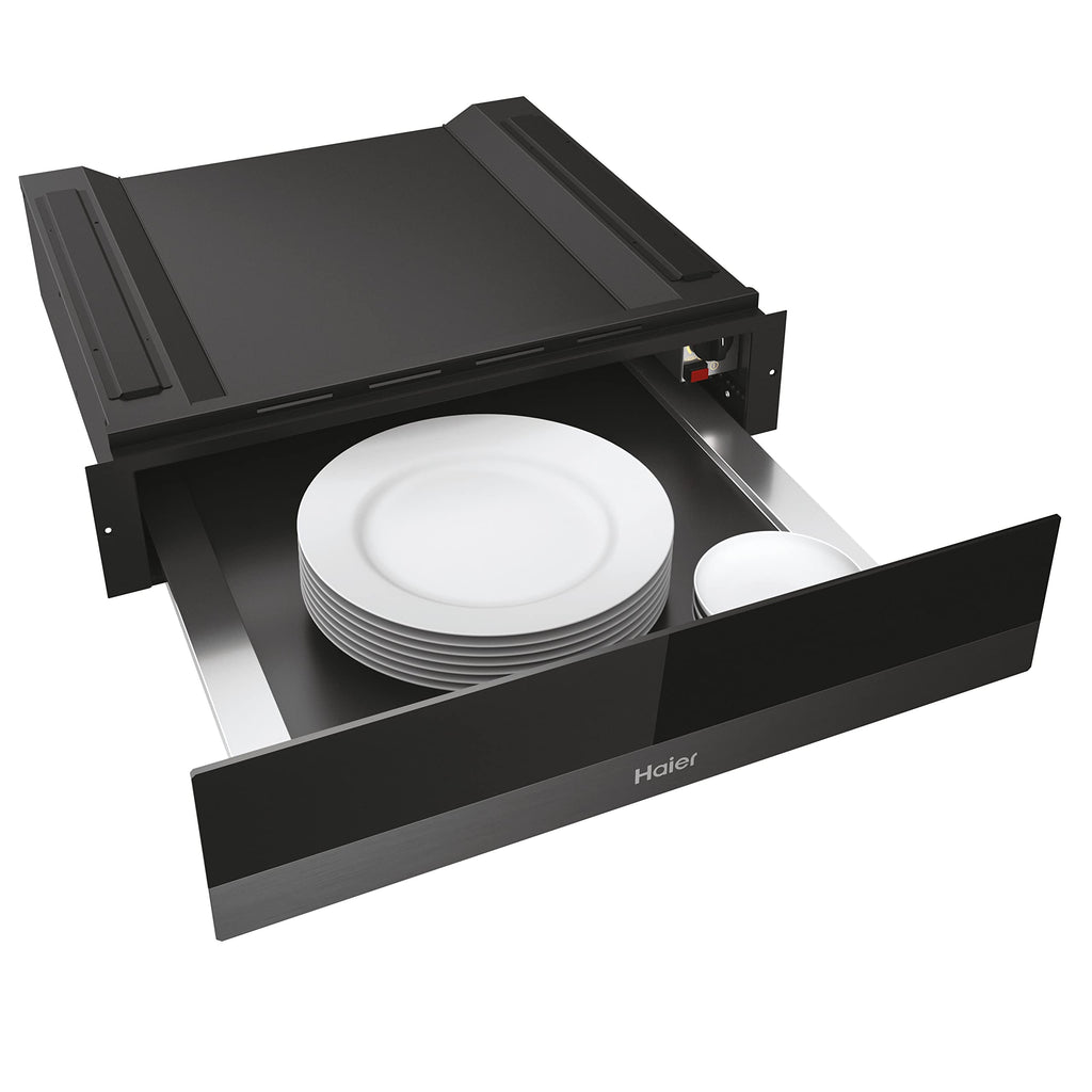 Haier Series 6 HWO15NWD6XB1 - Cassetto scaldavivande, capacità 20 l, 6 servizi, 5 funzioni, telecomando interno temperatura, temperatura da 30 a 70 gradi, trattamento anti-impronte, elettrico, 420 W