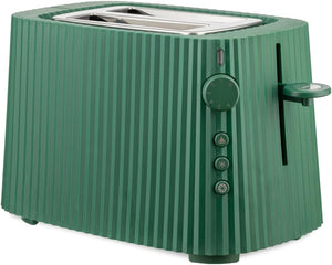 Alessi Plissé MDL08 GR - Tostapane di Design, Sei Livelli di Doratura, in Resina Termoplastica, Spina Europea, 850 W, Verde