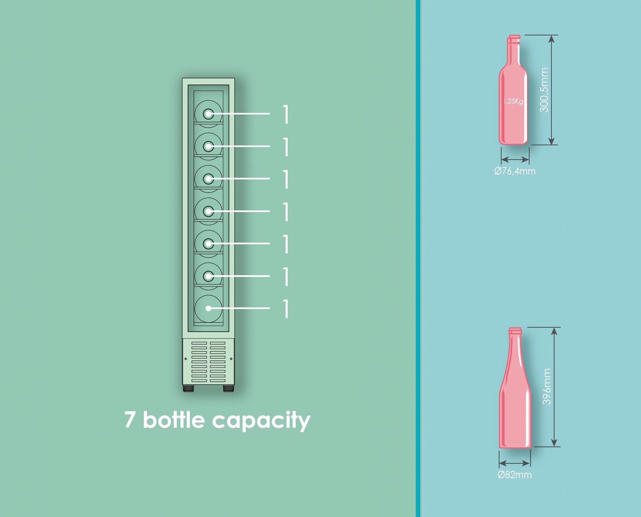Cantinetta vino integrabile, compressore antivibrazioni, luce LED interna, 39 dBA, nero