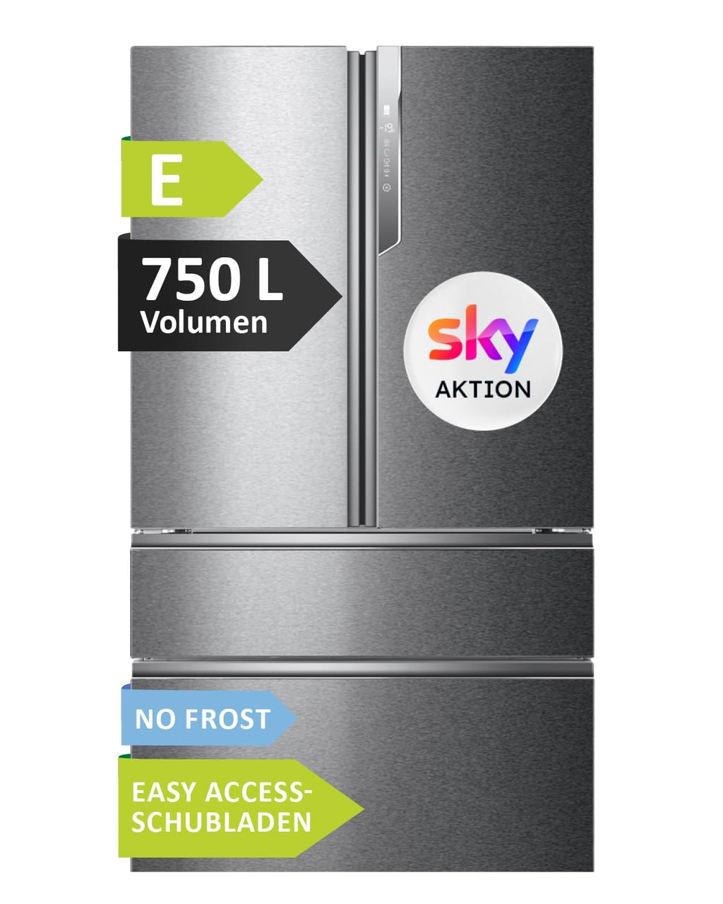 Haier frigorifero americano 100,5cm 685l a ++ nofrost inox hb26fssaaa