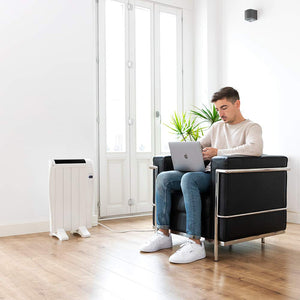 Cecotec Emettitore Termico ReadyWarm 2500 Thermal Black. 12 Elementi e 1800 W, Display LCD, Telecomando a distanza, timer, selezione della temperatura, copertura di 25 m² (12 Moduli, Bianco)