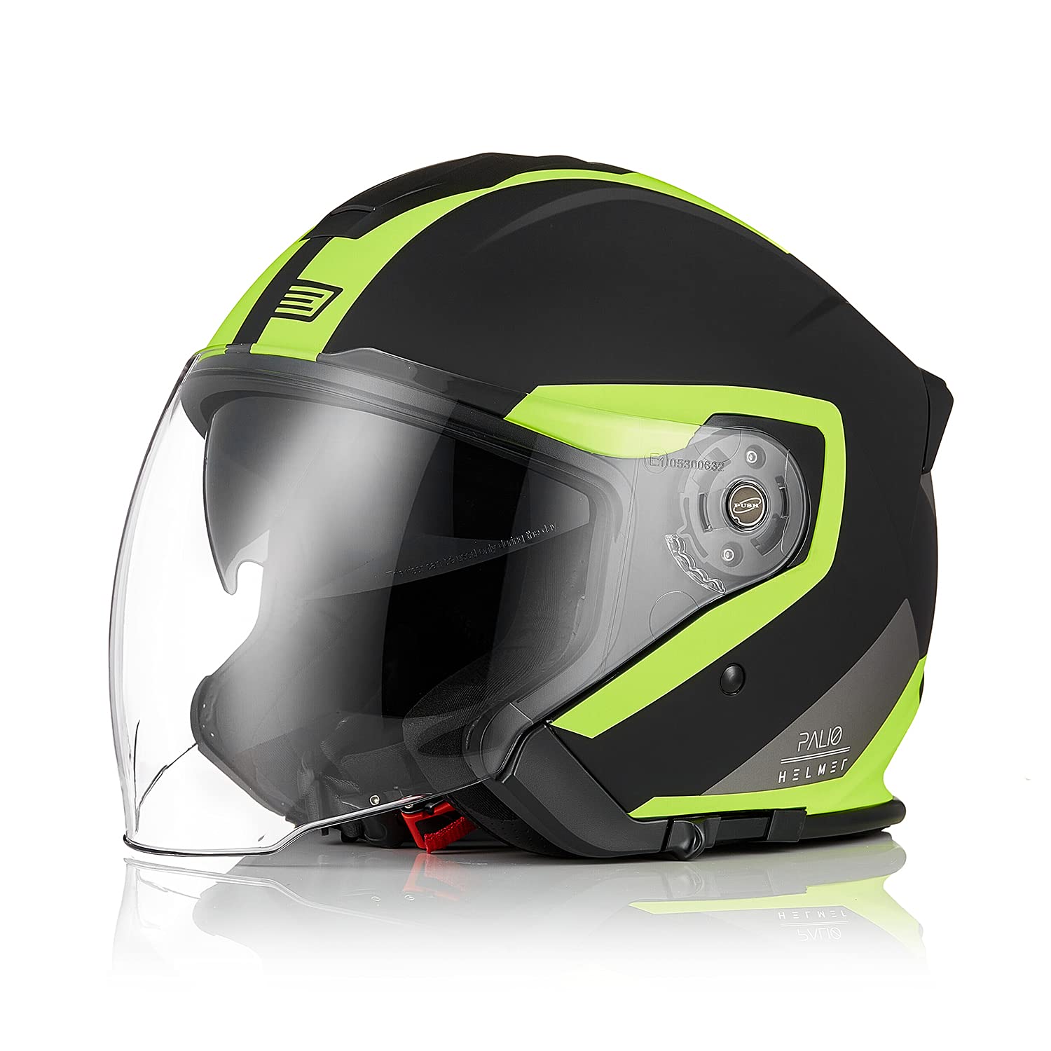 ORIGINE Casco Jet Moto 3/4 Aperto con Doppia Visiera Adatto per Scooter Omologato ECE