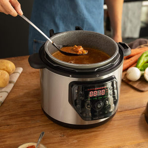Cecotec Pentola programmabile con testa friggitrice ad aria GM H Fry. Robot da cucina multifunzione, 6 litri capacità, coperchio avanzato, programmabile 24h, temperatura regolabile.