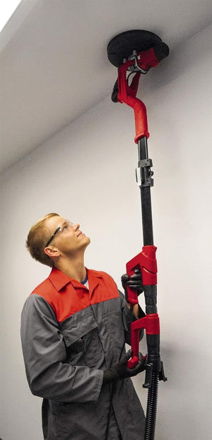 Einhell TC-DW 225 Levigatrice per muro telescopica (230-240 V, 600 W, diam. Platorello 225mm, impugnatura telescopica fino a 165 cm, attacco per aspiratore, incl. 6 carte abrasive e valigetta)