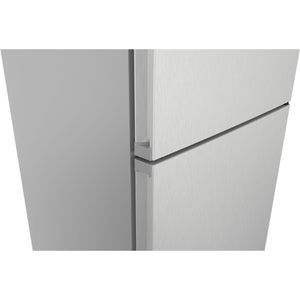 Bosch KGN362LBF, Serie 4, Frigorifero congelatore, 186 x 60 cm, 218 L refrigerante e congelatore da 103 l, effetto acciaio inossidabile, NoFrost, VitaFresh XXL per una maggiore freschezza,