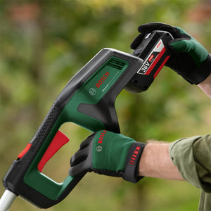 Bosch Decespugliatore AFS 23-37, Lama a 3 taglienti, bobina per fili da taglio, 3 fili da taglio, impugnatura supplementare, cuffia di protezione, confezione in cartone, potenza 1000 Watt