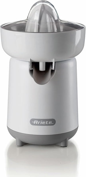 Ariete Spremiagrumi Breakfast 418, Spremiagrumi Elettrico con 2 Coni per Frutti Grandi e Piccoli, Beccuccio Salvagoccia, Doppia Rotazione, Coperchio di Protezione, Piedini Antiscivolo, 40W, Beige