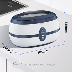 Uten Pulitore a ultrasuoni 600 ml Dispositivo di Pulizia ad ultrasuoni Digital Ultrasonic Cleaner per Occhiali Gioielli Orologi 40.000 Hz 35 W