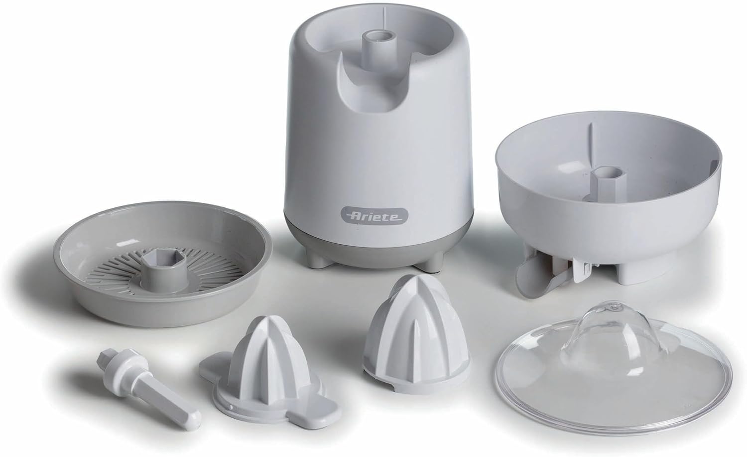 Ariete Spremiagrumi Breakfast 418, Spremiagrumi Elettrico con 2 Coni per Frutti Grandi e Piccoli, Beccuccio Salvagoccia, Doppia Rotazione, Coperchio di Protezione, Piedini Antiscivolo, 40W, Beige