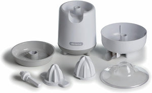 Ariete Spremiagrumi Breakfast 418, Spremiagrumi Elettrico con 2 Coni per Frutti Grandi e Piccoli, Beccuccio Salvagoccia, Doppia Rotazione, Coperchio di Protezione, Piedini Antiscivolo, 40W, Beige